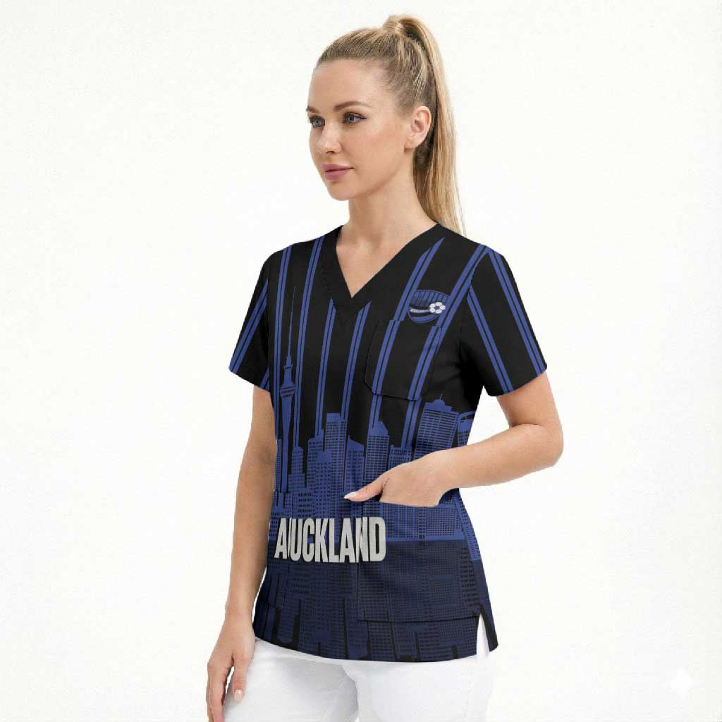 New Zealand Auckland Football Custom Scrub Top Go City of Sails Est 2025 LT14 - Polynesian Pride