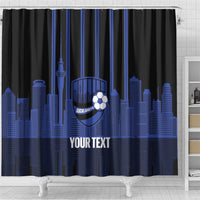 New Zealand Auckland Football Custom Shower Curtain Go City of Sails Est 2025 LT14 - Polynesian Pride