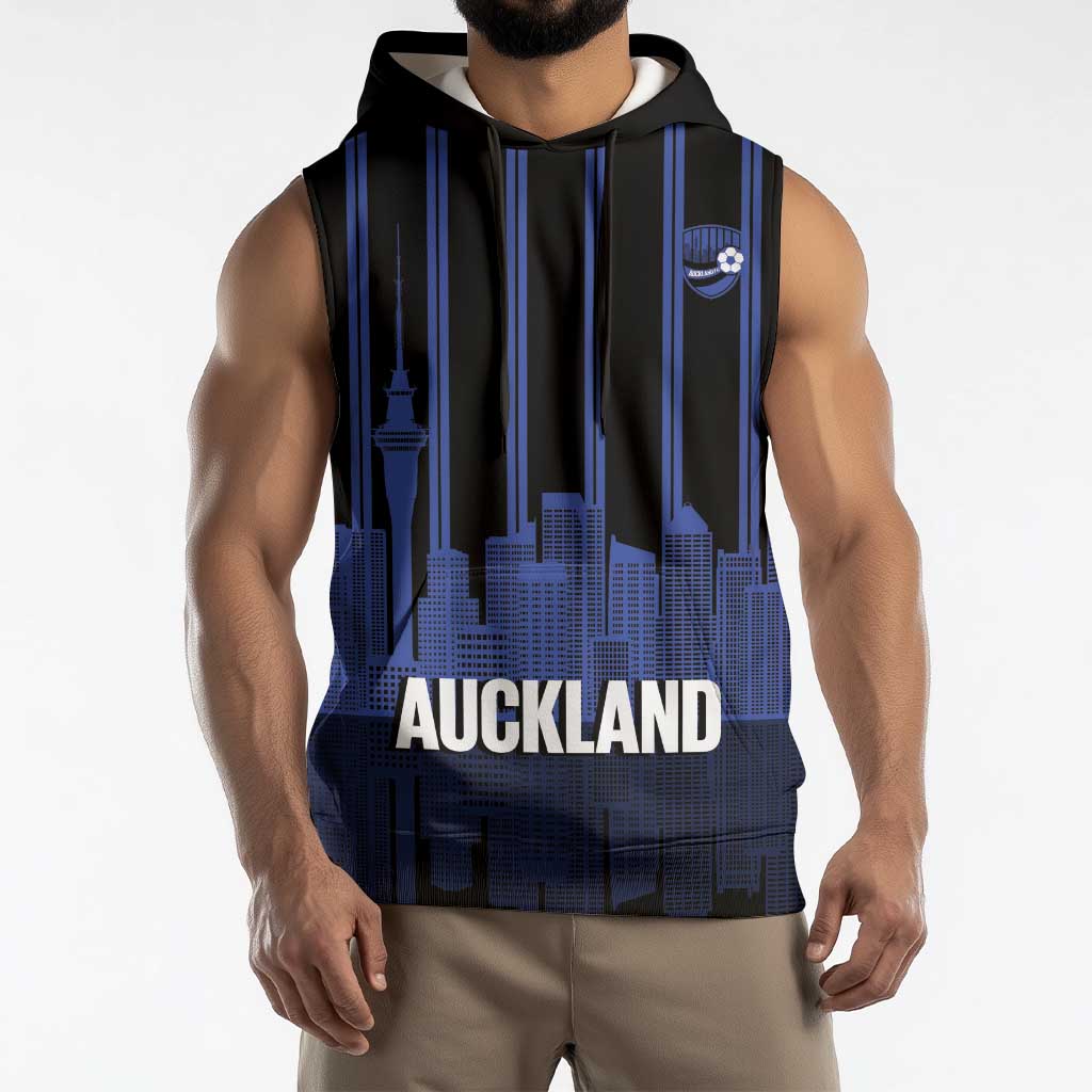 New Zealand Auckland Football Custom Sleeveless Hoodie Go City of Sails Est 2025 LT14 - Polynesian Pride
