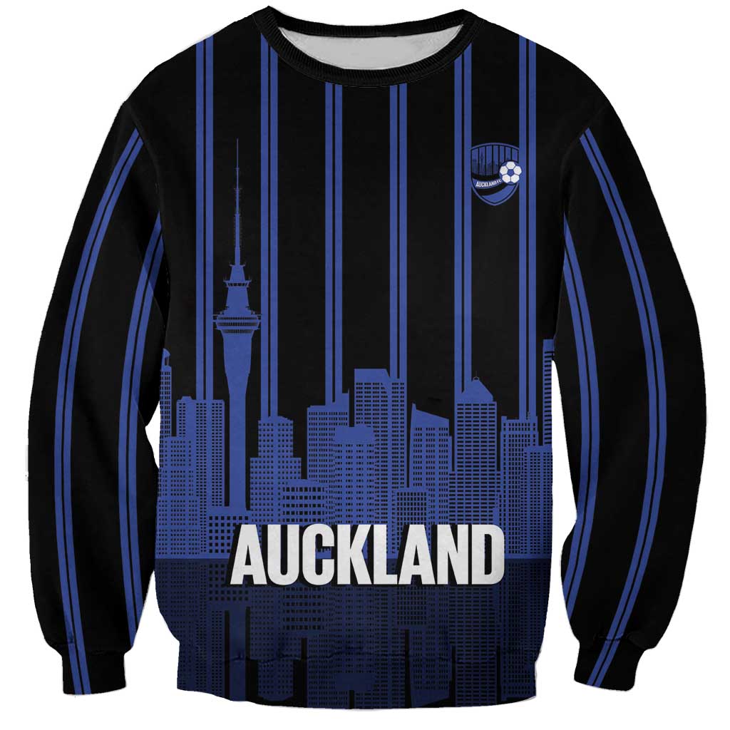 New Zealand Auckland Football Custom Sweatshirt Go City of Sails Est 2025 LT14 Unisex Black - Polynesian Pride