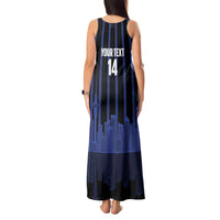 New Zealand Auckland Football Custom Tank Maxi Dress Go City of Sails Est 2025 LT14 - Polynesian Pride