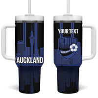 New Zealand Auckland Football Custom Tumbler With Handle Go City of Sails Est 2025 LT14 One Size: 40 oz Black - Polynesian Pride