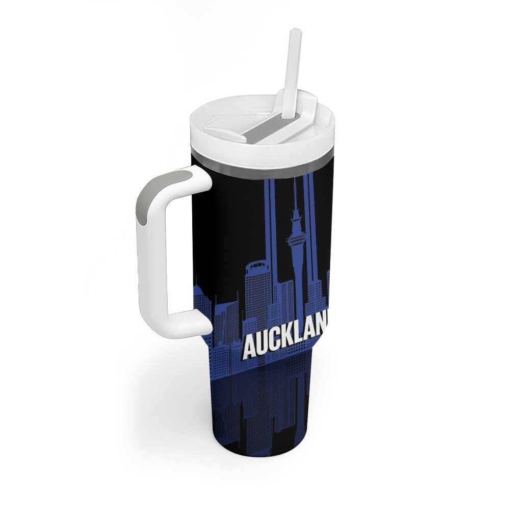 New Zealand Auckland Football Custom Tumbler With Handle Go City of Sails Est 2025 LT14 - Polynesian Pride