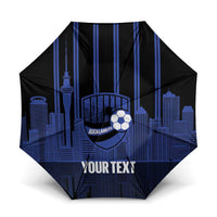 New Zealand Auckland Football Custom Umbrella Go City of Sails Est 2025 LT14 One Size Folded 11.42 inch Opened Diameter 37.4 inch Black - Polynesian Pride