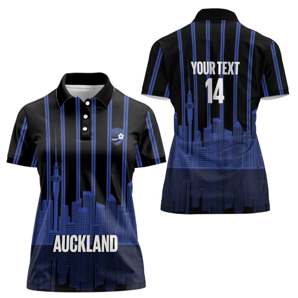New Zealand Auckland Football Custom Women Polo Shirt Go City of Sails Est 2025 LT14 - Polynesian Pride