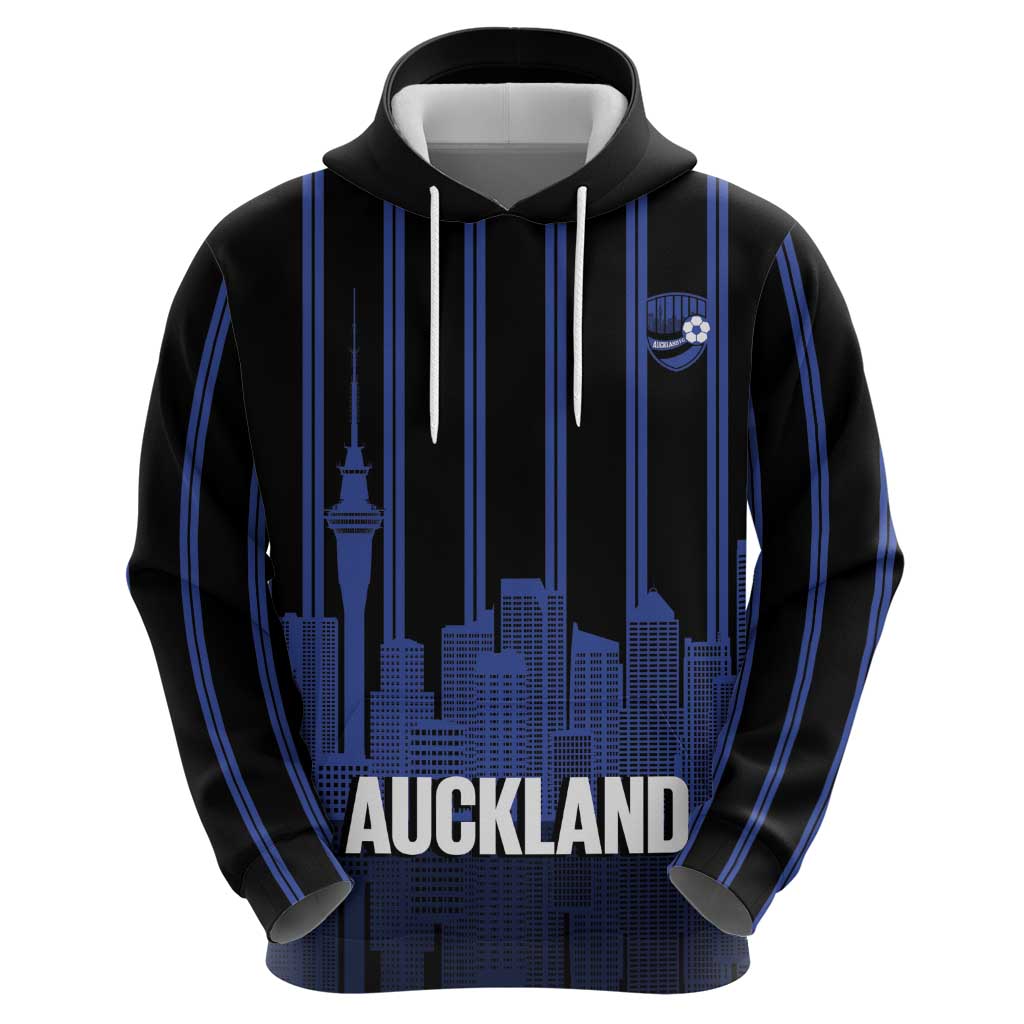 New Zealand Auckland Football Custom Zip Hoodie Go City of Sails Est 2025 LT14 - Polynesian Pride