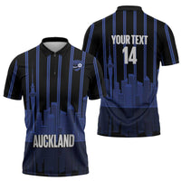 New Zealand Auckland Football Custom Zipper Polo Shirt Go City of Sails Est 2025 LT14 - Polynesian Pride