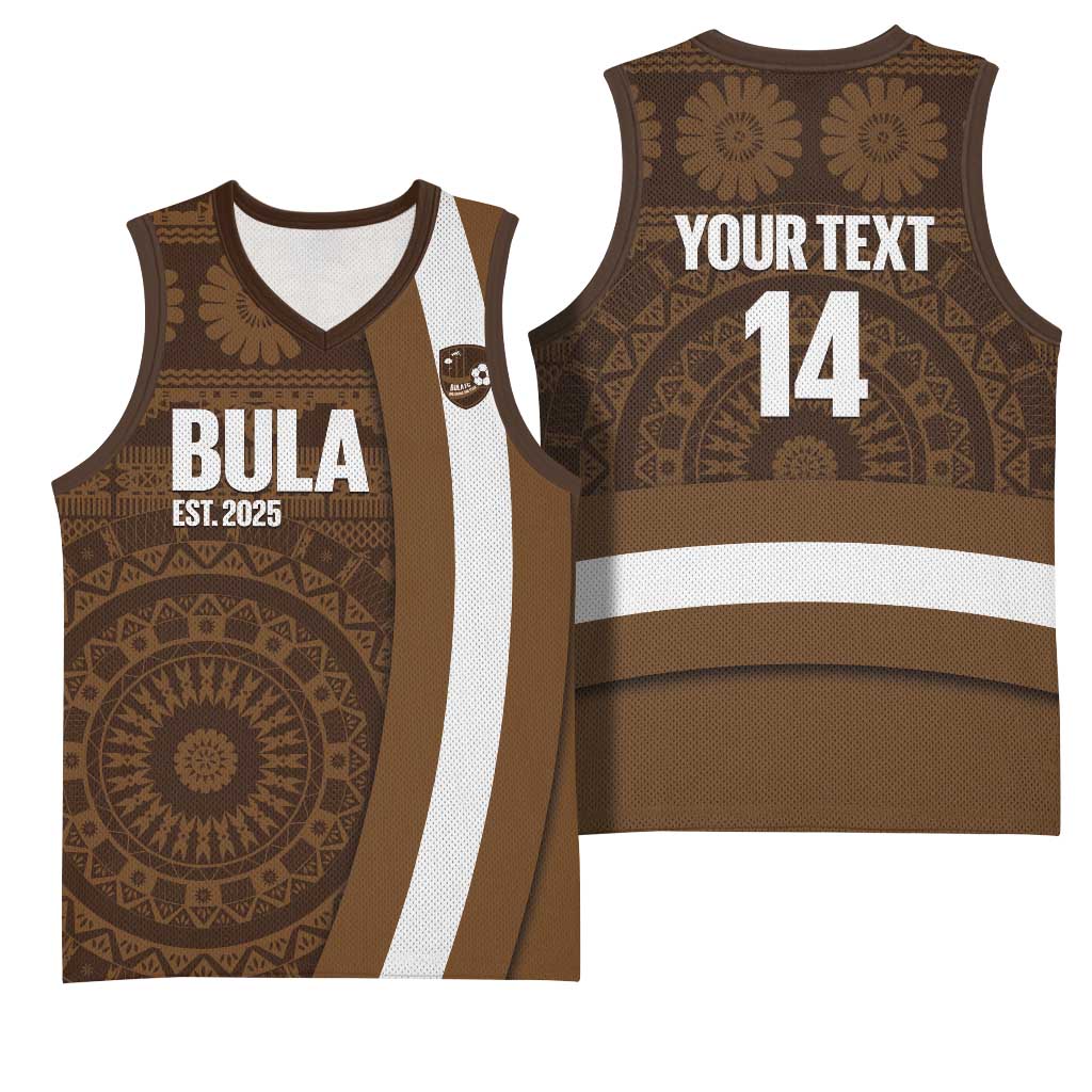 Bula Fiji Football Custom Basketball Jersey One Vanua One Team Tapa Pattern