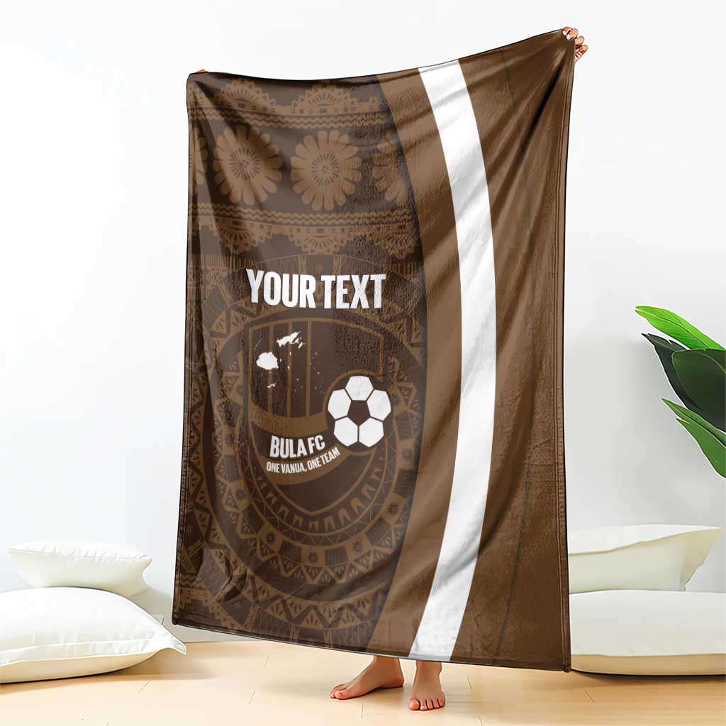 Bula Fiji Football Custom Blanket One Vanua One Team Tapa Pattern