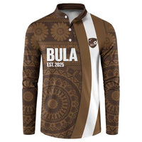 Bula Fiji Football Custom Button Sweatshirt One Vanua One Team Tapa Pattern