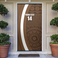 Bula Fiji Football Custom Door Cover One Vanua One Team Tapa Pattern