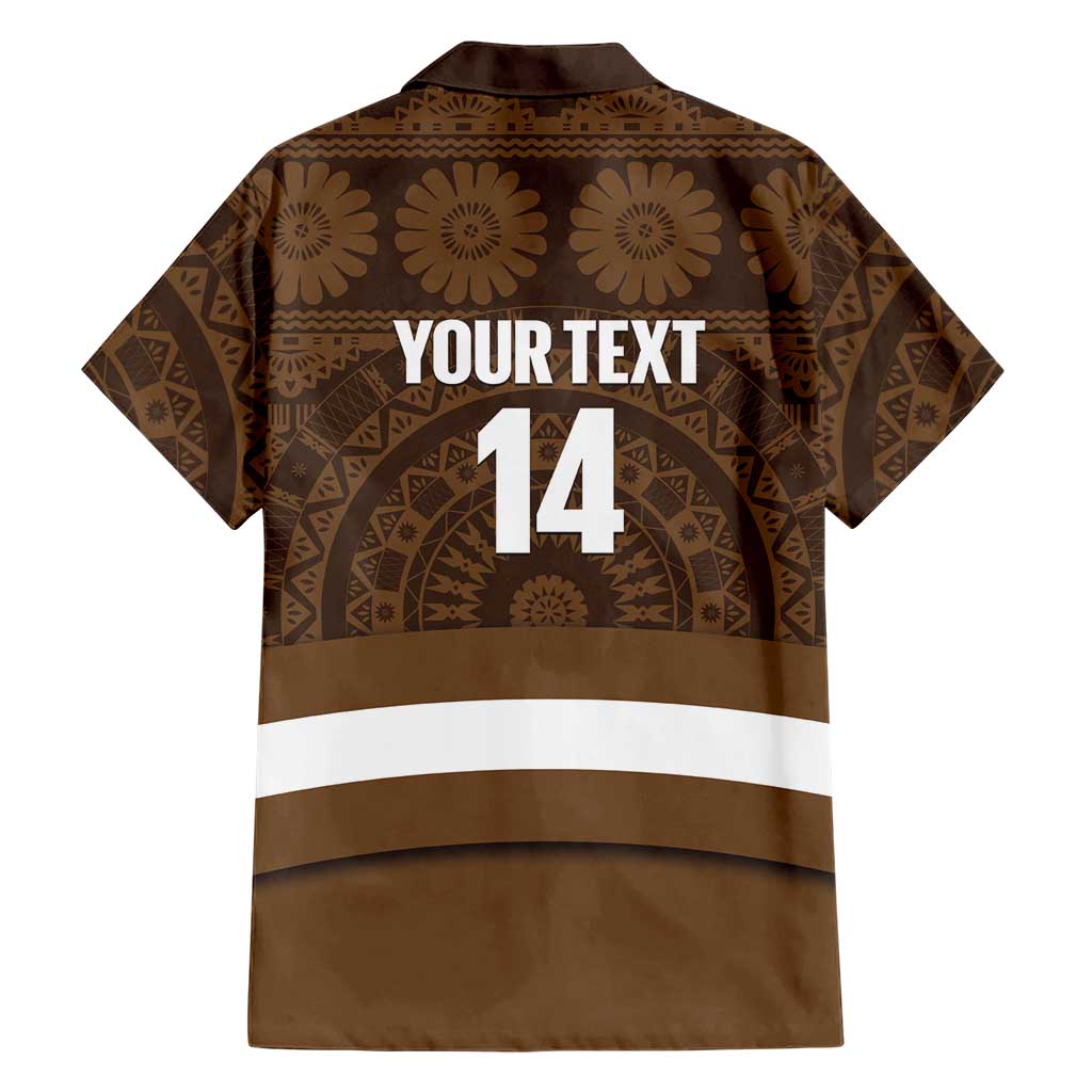 Bula Fiji Football Custom Family Matching Off Shoulder Short Dress and Hawaiian Shirt One Vanua One Team Tapa Pattern LT14 - Polynesian Pride