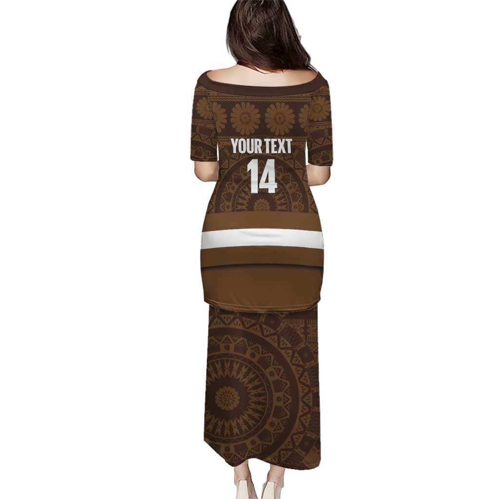 Bula Fiji Football Custom Family Matching Puletasi and Hawaiian Shirt One Vanua One Team Tapa Pattern LT14 - Polynesian Pride