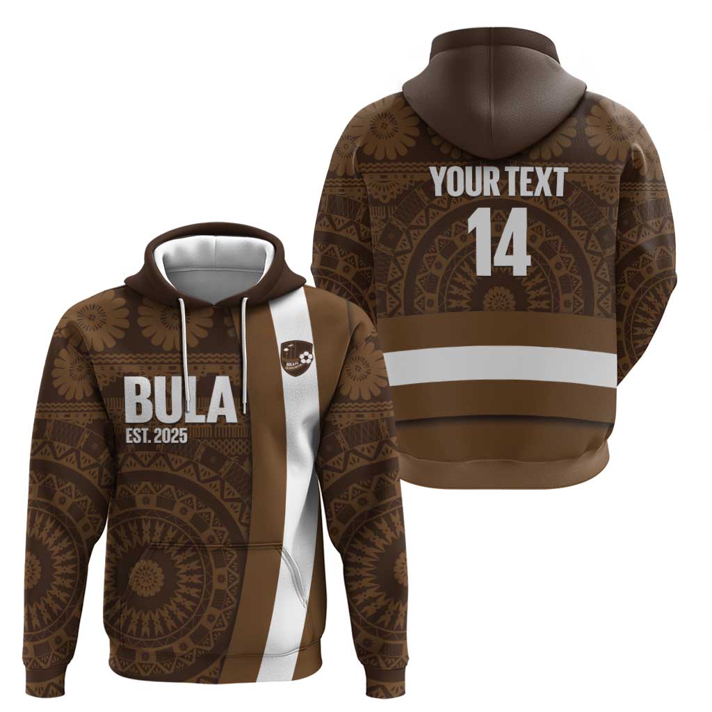 Bula Fiji Football Custom Hoodie One Vanua One Team Tapa Pattern