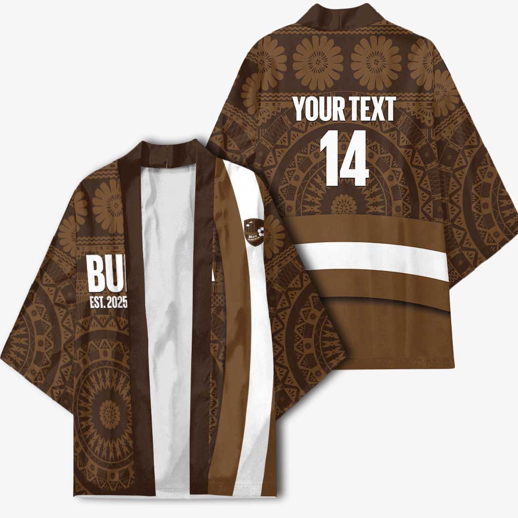 Bula Fiji Football Custom Kimono One Vanua One Team Tapa Pattern