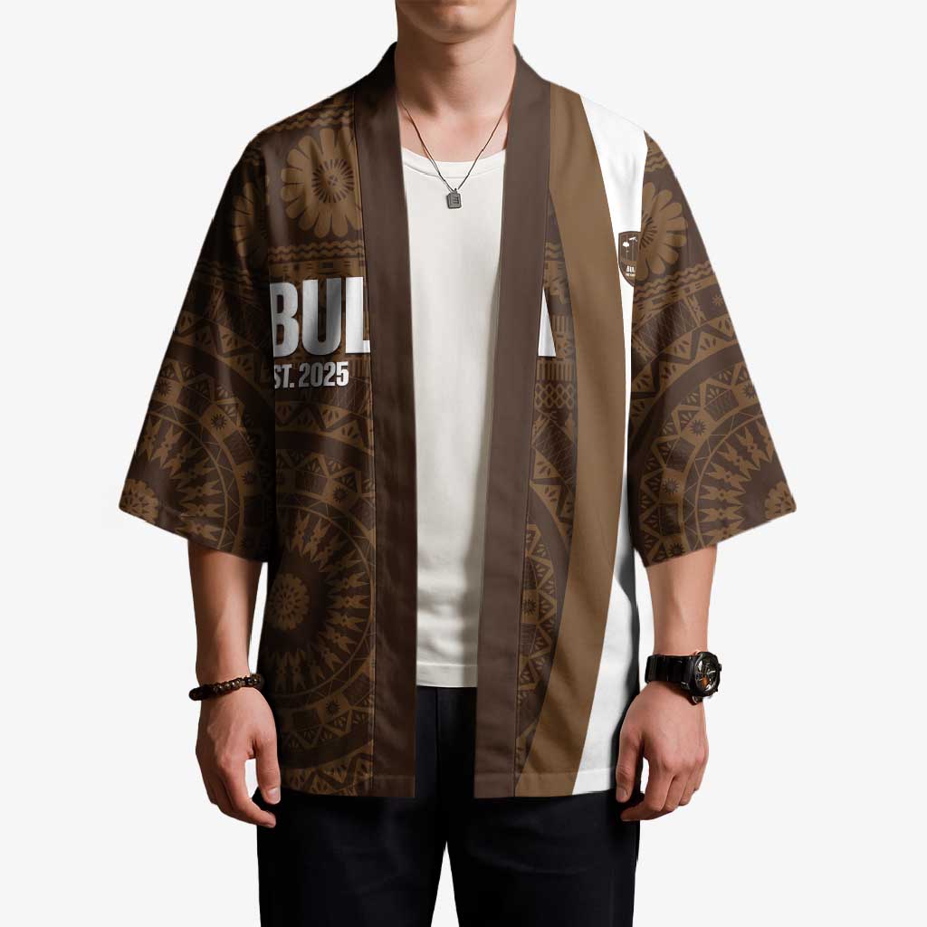 Bula Fiji Football Custom Kimono One Vanua One Team Tapa Pattern