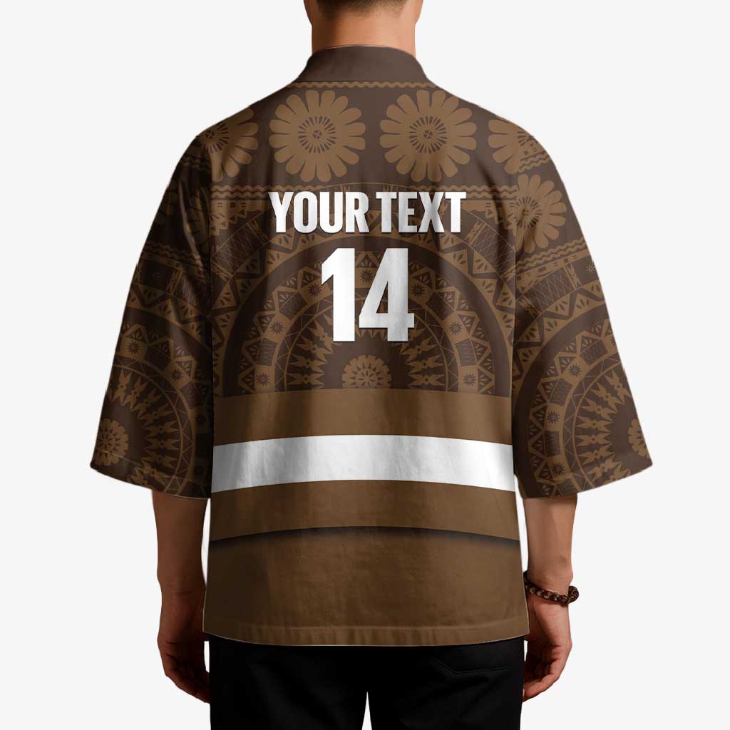 Bula Fiji Football Custom Kimono One Vanua One Team Tapa Pattern