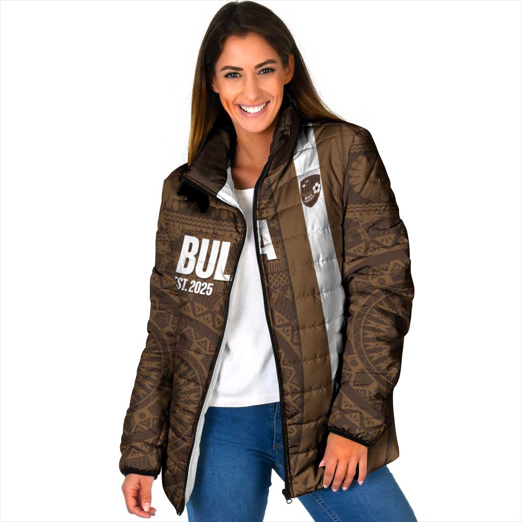 Bula Fiji Football Custom Padded Jacket One Vanua One Team Tapa Pattern
