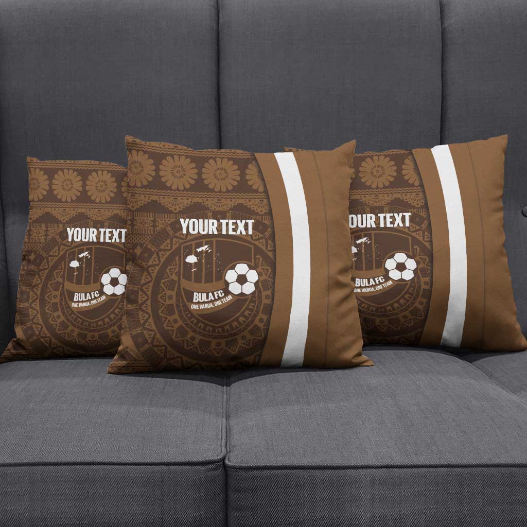 Bula Fiji Football Custom Pillow Cover One Vanua One Team Tapa Pattern