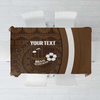 Bula Fiji Football Custom Tablecloth One Vanua One Team Tapa Pattern