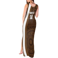 Bula Fiji Football Custom Tank Maxi Dress One Vanua One Team Tapa Pattern