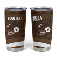 Bula Fiji Football Custom Tumbler Cup One Vanua One Team Tapa Pattern