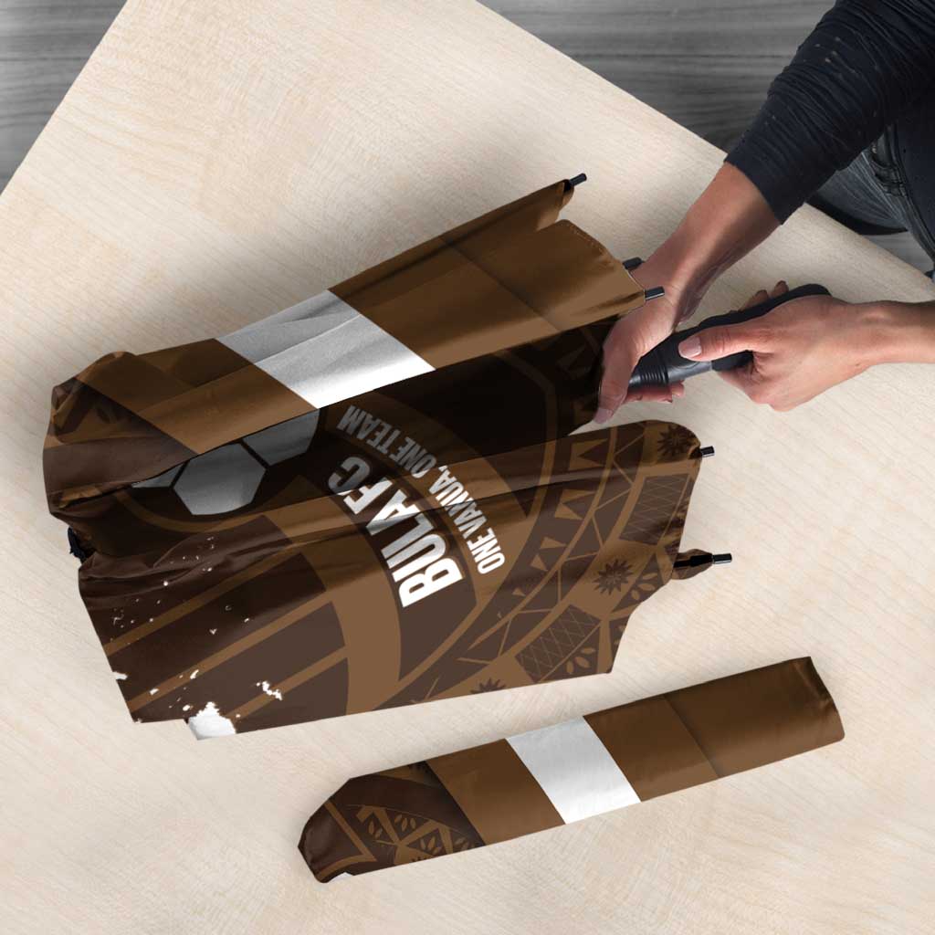 Bula Fiji Football Custom Umbrella One Vanua One Team Tapa Pattern