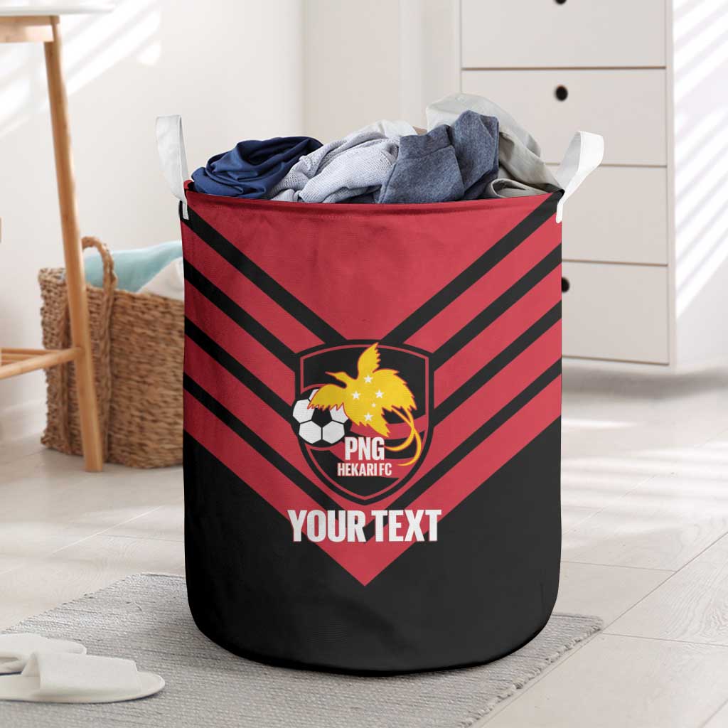 Hekari Papua New Guinea Football Custom Laundry Basket Go PNG Red Army