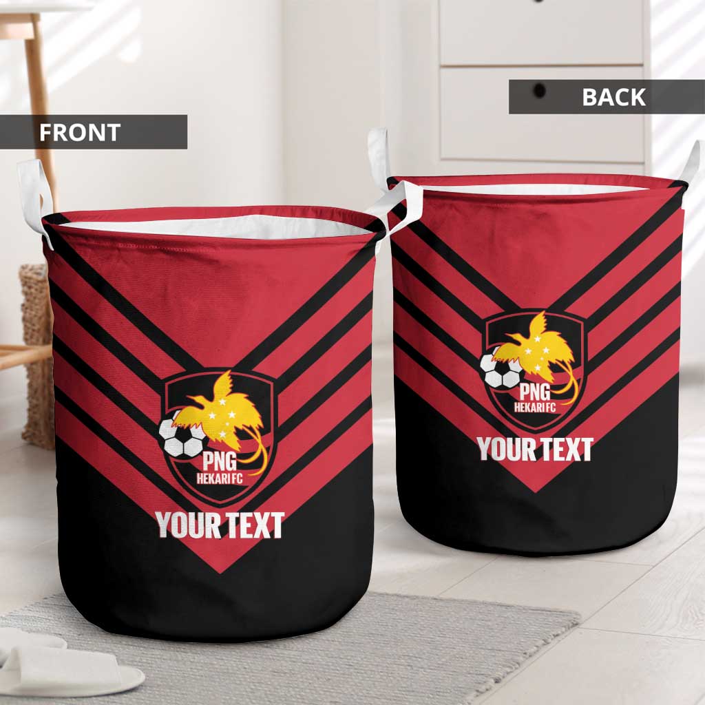 Hekari Papua New Guinea Football Custom Laundry Basket Go PNG Red Army