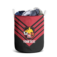 Hekari Papua New Guinea Football Custom Laundry Basket Go PNG Red Army