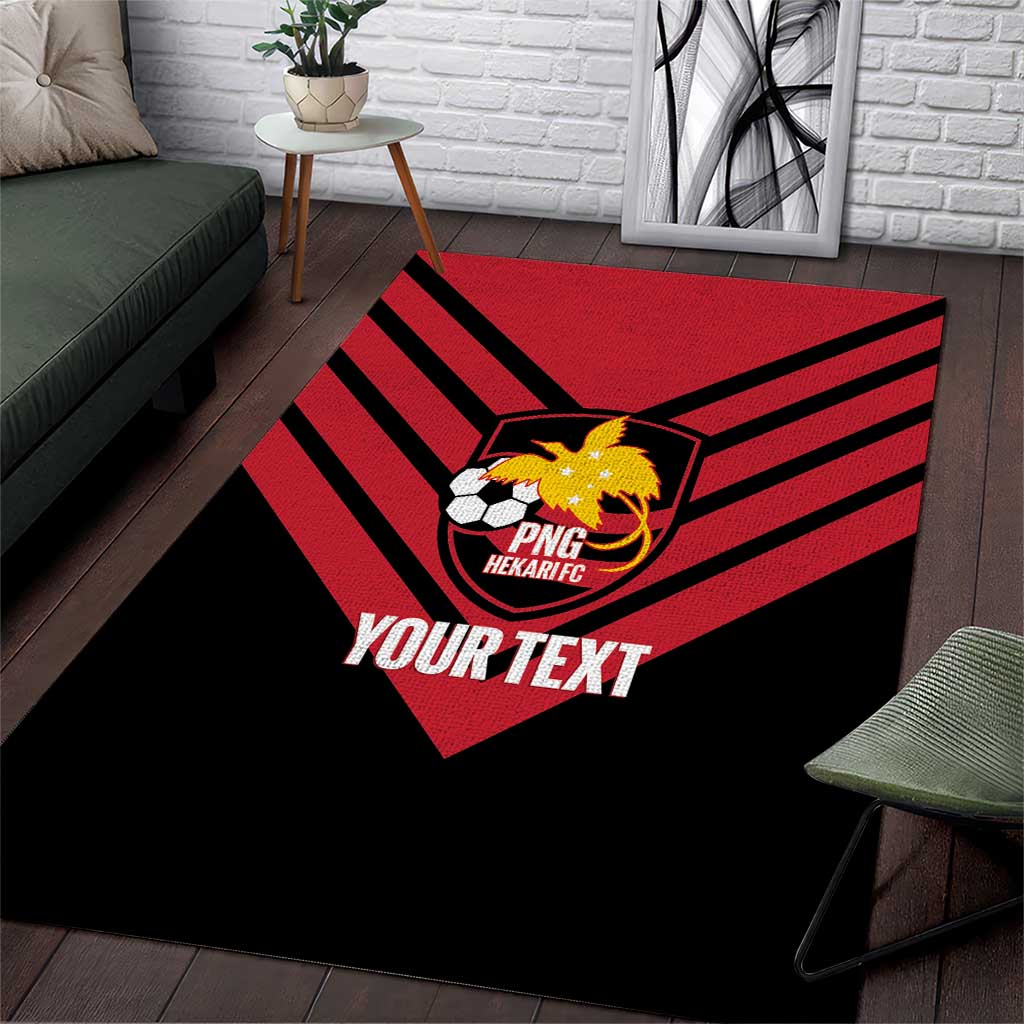 Hekari Papua New Guinea Football Custom Area Rug Go PNG Red Army