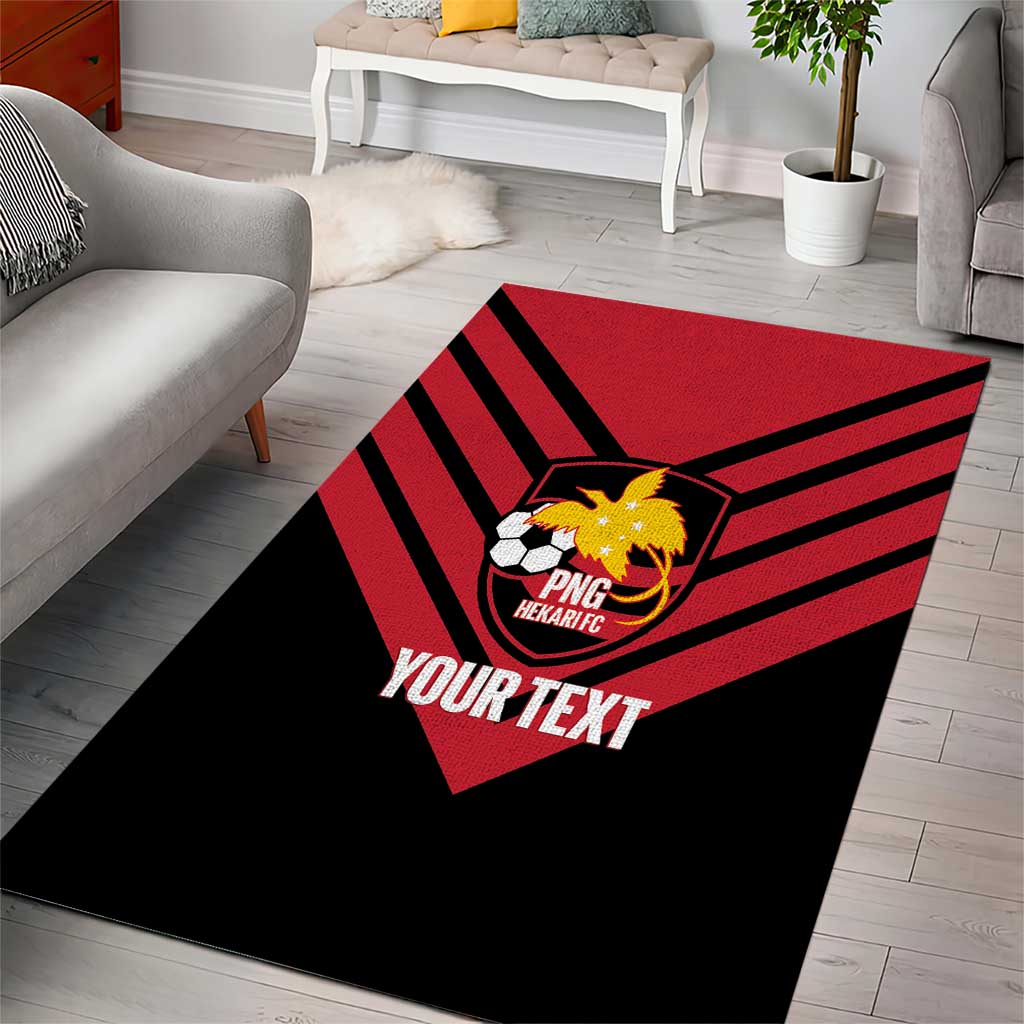 Hekari Papua New Guinea Football Custom Area Rug Go PNG Red Army