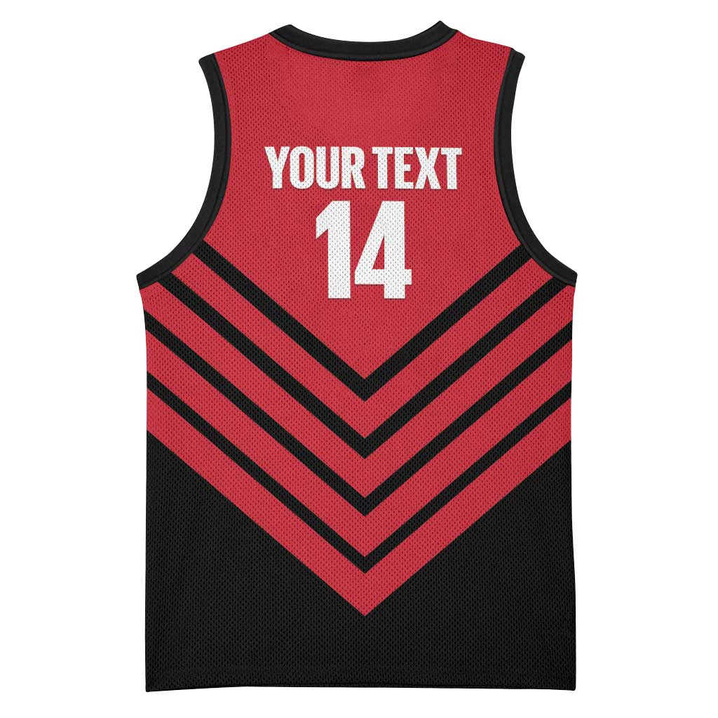Hekari Papua New Guinea Football Custom Basketball Jersey Go PNG Red Army LT14 - Polynesian Pride