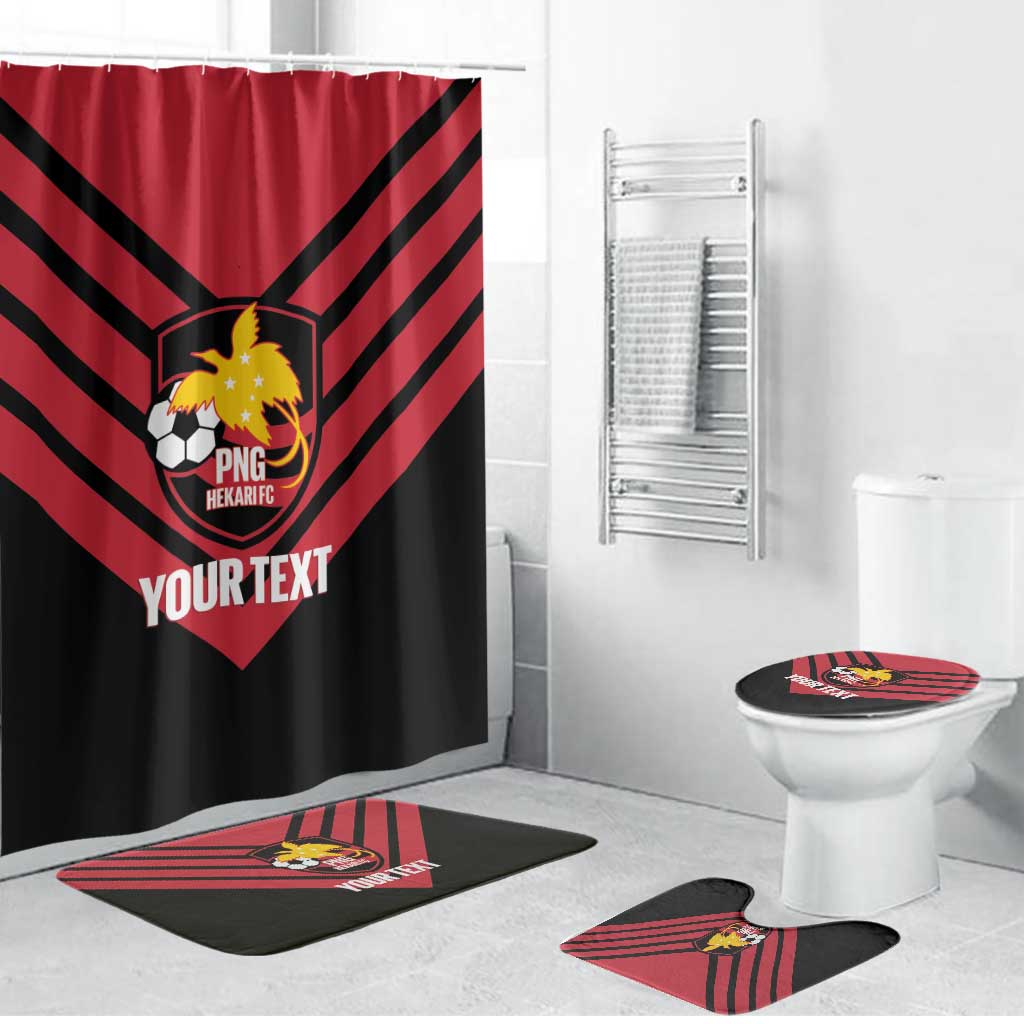 Hekari Papua New Guinea Football Custom Bathroom Set Go PNG Red Army