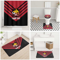 Hekari Papua New Guinea Football Custom Bathroom Set Go PNG Red Army