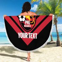 Hekari Papua New Guinea Football Custom Beach Blanket Go PNG Red Army