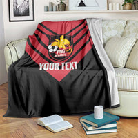 Hekari Papua New Guinea Football Custom Blanket Go PNG Red Army