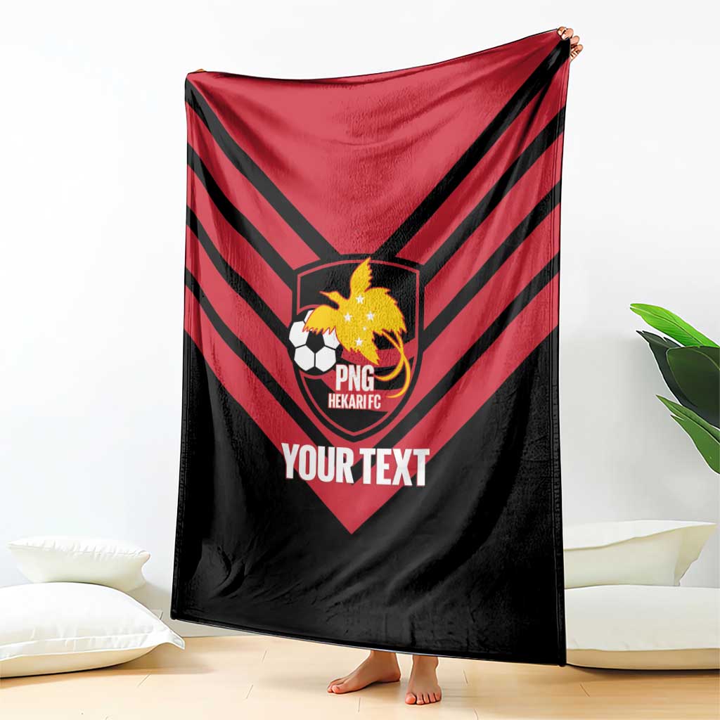 Hekari Papua New Guinea Football Custom Blanket Go PNG Red Army