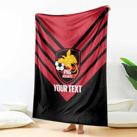 Hekari Papua New Guinea Football Custom Blanket Go PNG Red Army