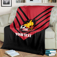 Hekari Papua New Guinea Football Custom Blanket Go PNG Red Army