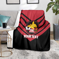Hekari Papua New Guinea Football Custom Blanket Go PNG Red Army