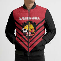 Hekari Papua New Guinea Football Custom Bomber Puffer Jacket Go PNG Red Army