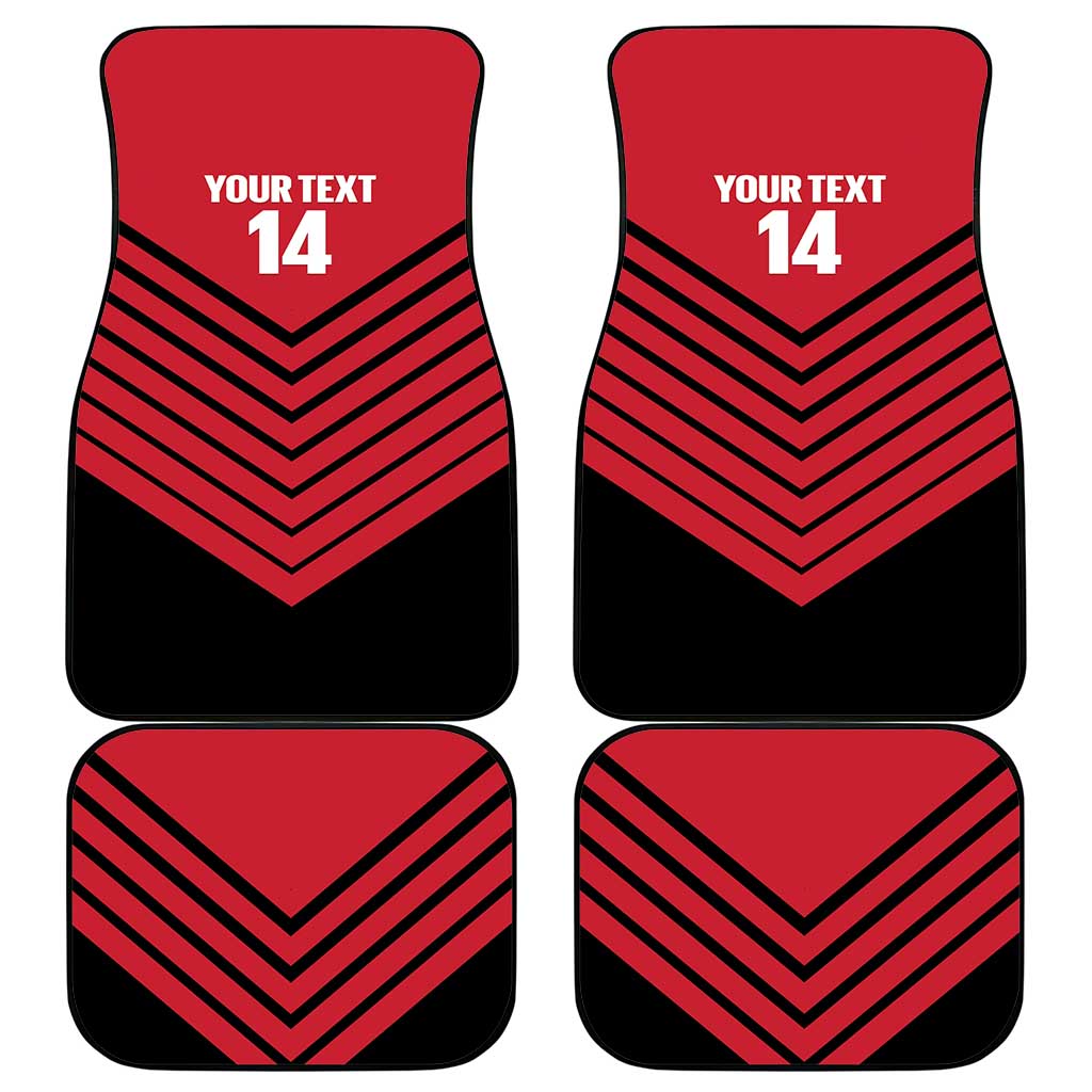 Hekari Papua New Guinea Football Custom Car Mats Go PNG Red Army