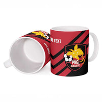 Hekari Papua New Guinea Football Custom Ceramic Mug Go PNG Red Army