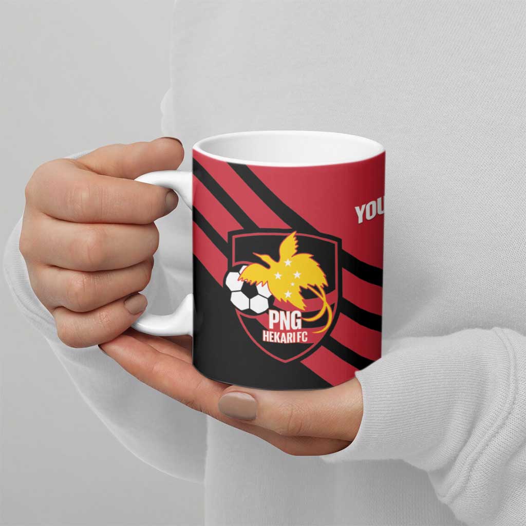 Hekari Papua New Guinea Football Custom Ceramic Mug Go PNG Red Army