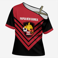 Hekari Papua New Guinea Football Custom Cross Shoulder Shirt Go PNG Red Army