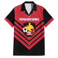 Hekari Papua New Guinea Football Custom Family Matching Off Shoulder Short Dress and Hawaiian Shirt Go PNG Red Army LT14 Dad's Shirt - Short Sleeve Red - Polynesian Pride