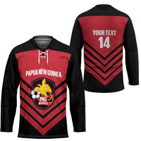 Hekari Papua New Guinea Football Custom Hockey Jersey Go PNG Red Army