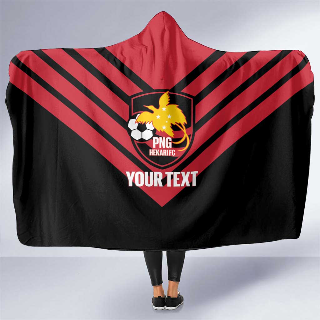 Hekari Papua New Guinea Football Custom Hooded Blanket Go PNG Red Army