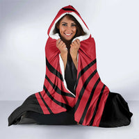 Hekari Papua New Guinea Football Custom Hooded Blanket Go PNG Red Army LT14 - Polynesian Pride